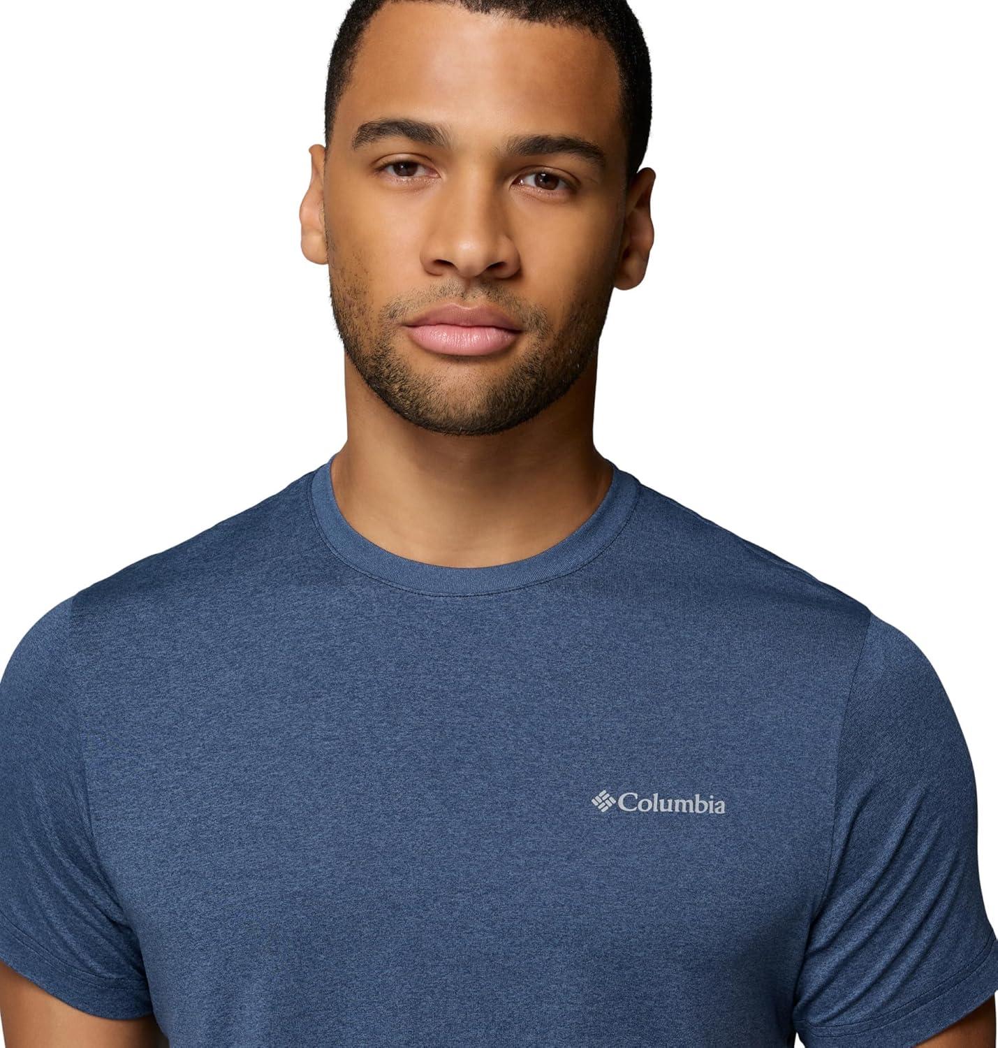 imageColumbia Mens Parsons Point Short Sleeve Logo TeeCollegiate NavyHeather