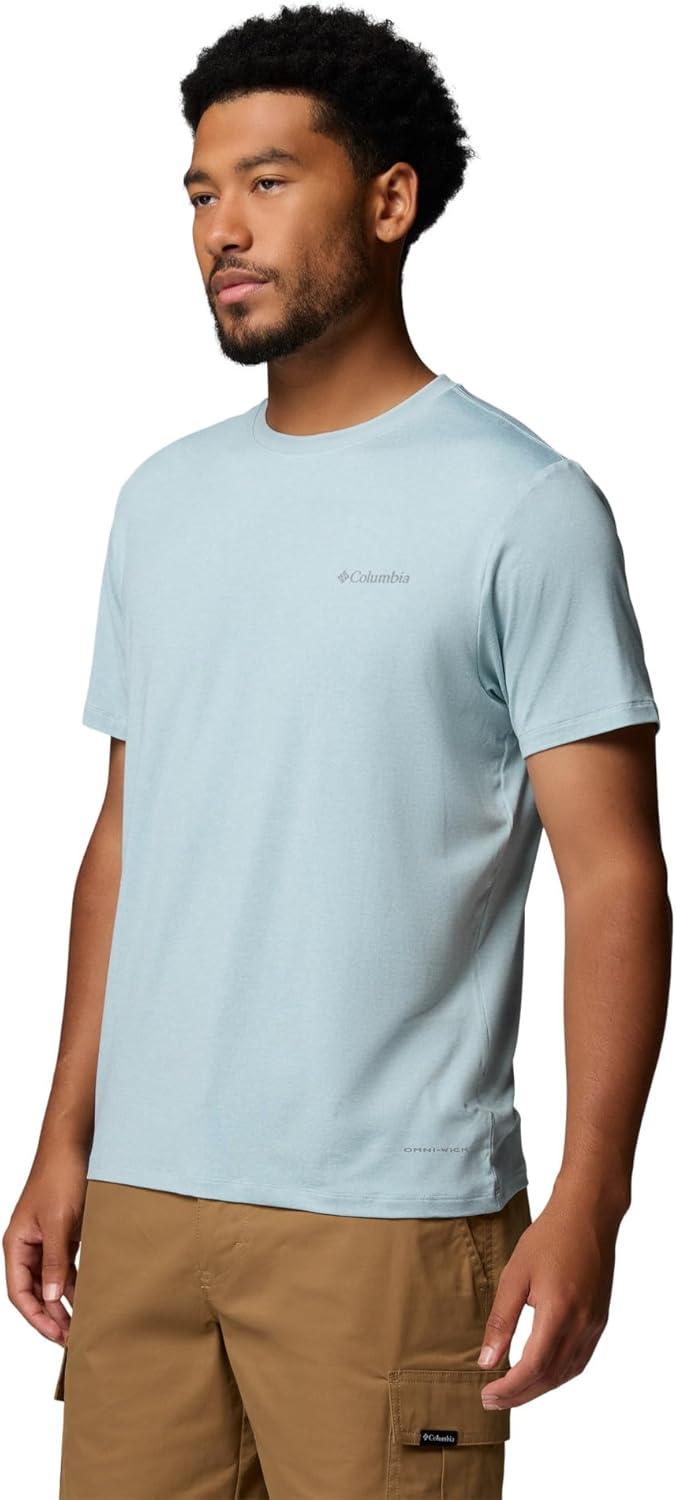 imageColumbia Mens Parsons Point Short Sleeve Logo TeeMarine LightHeather