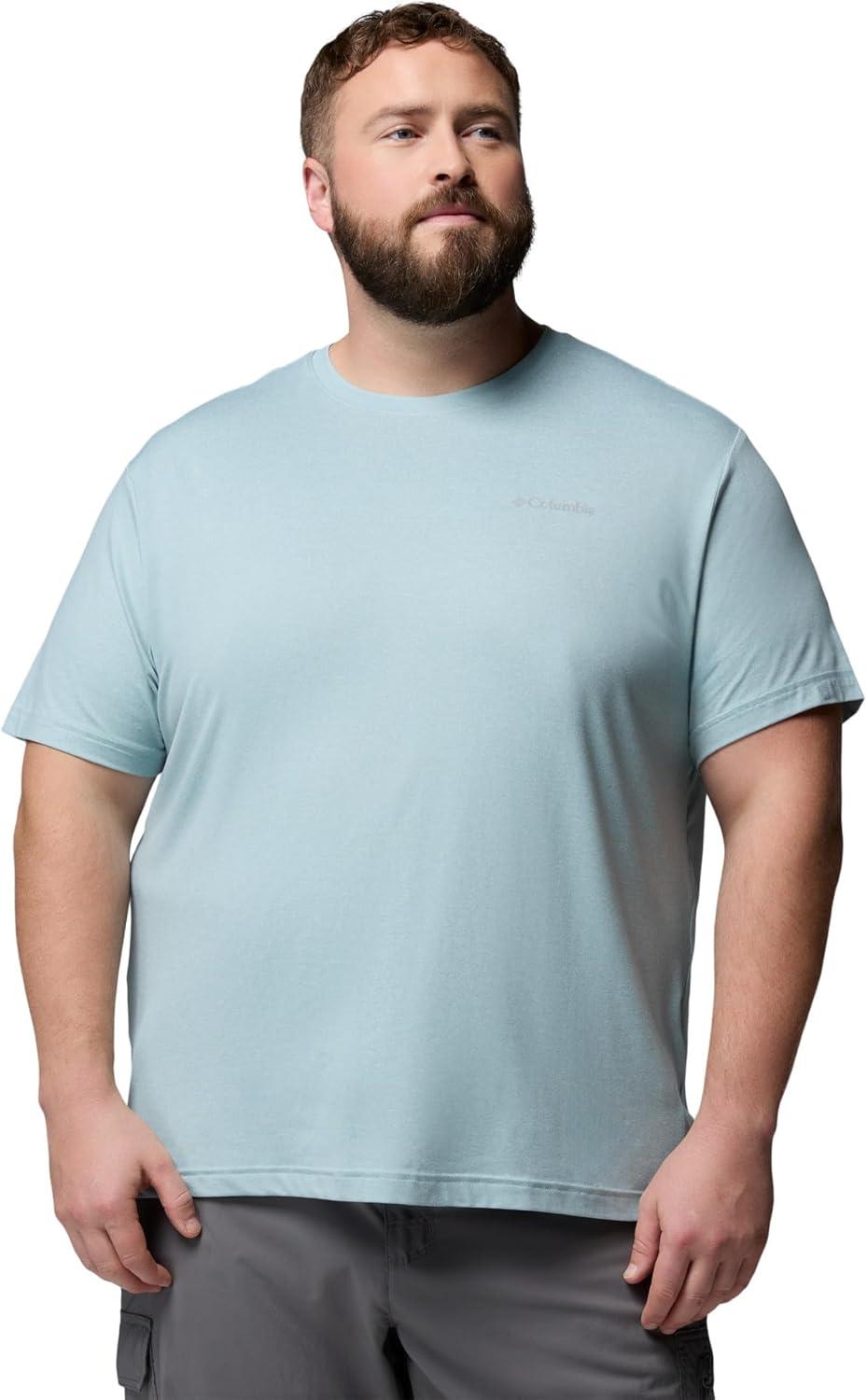 imageColumbia Mens Parsons Point Short Sleeve Logo TeeMarine LightHeather