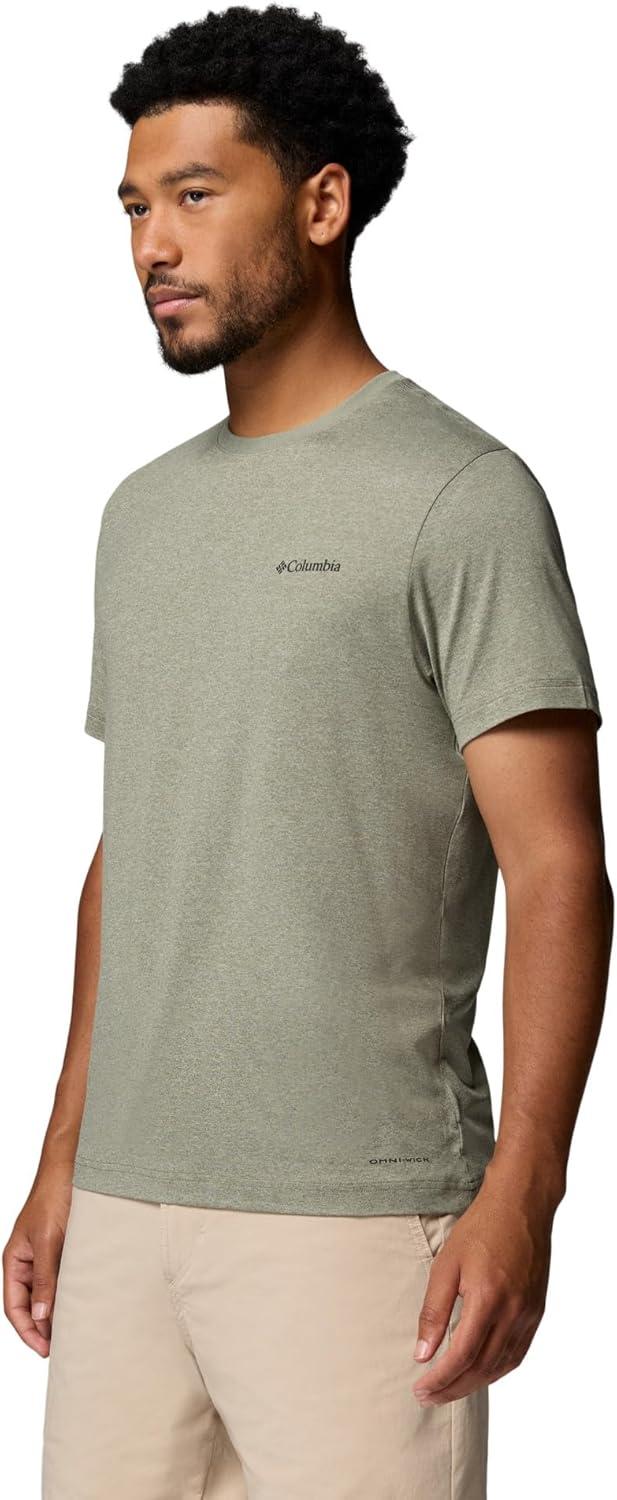 imageColumbia Mens Parsons Point Short Sleeve Logo TeeStone GreenHeather