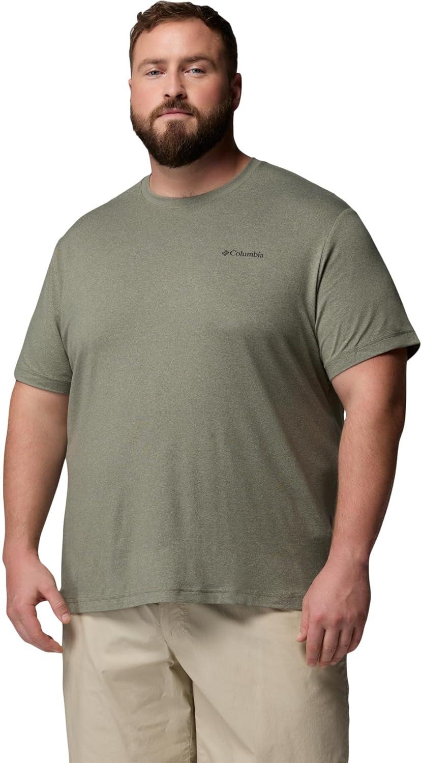 imageColumbia Mens Parsons Point Short Sleeve Logo TeeStone GreenHeather
