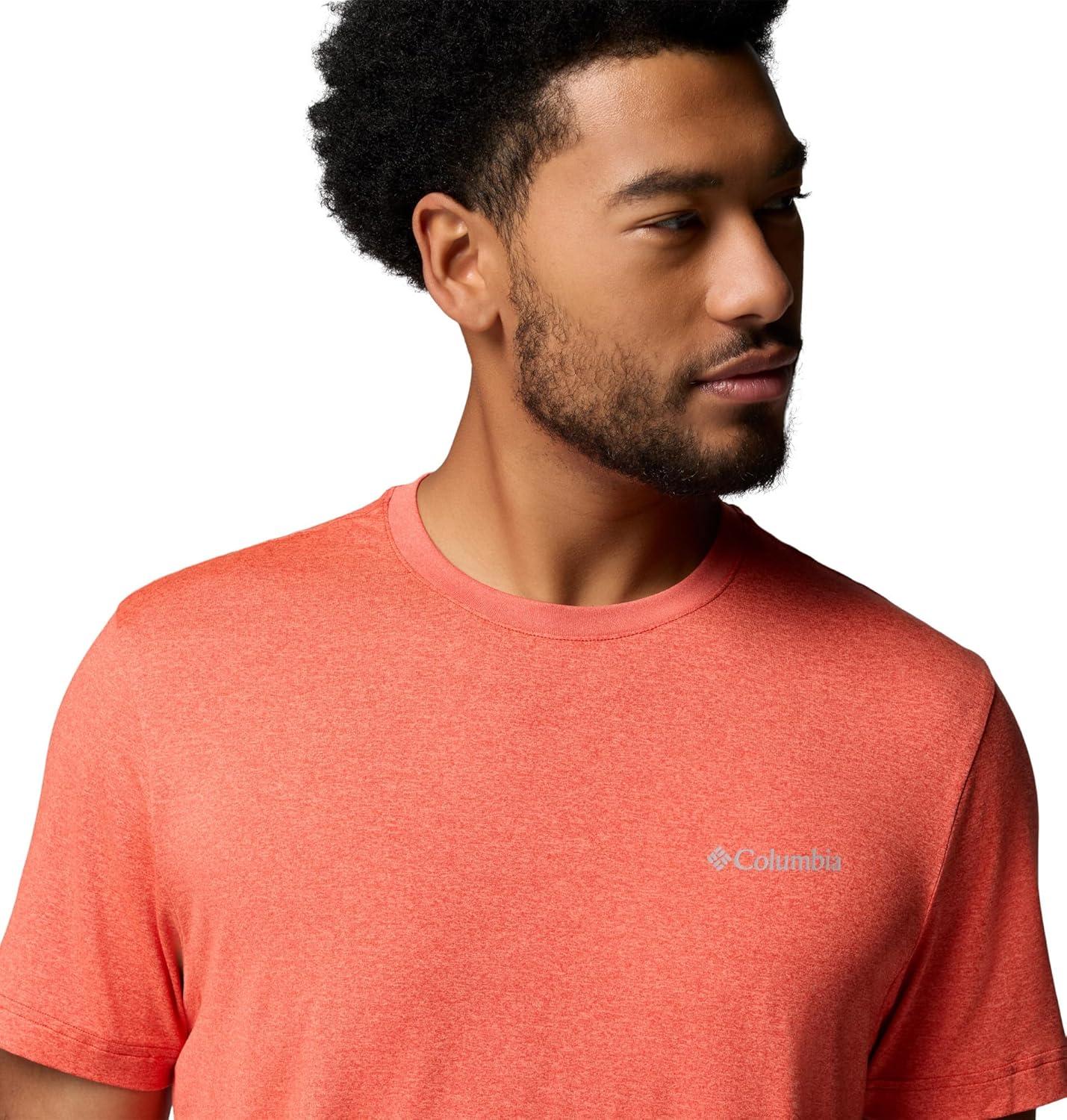 imageColumbia Mens Parsons Point Short Sleeve Logo TeeSuper SonicHeather