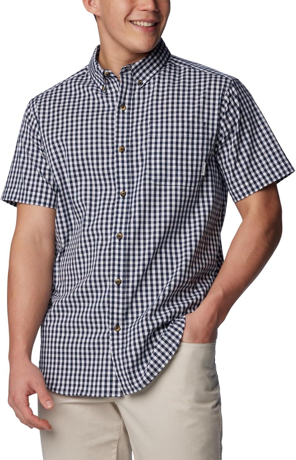 imageColumbia Mens Rapid Rivers II Short Sleeve ShirtCollegiate Navy Gingham