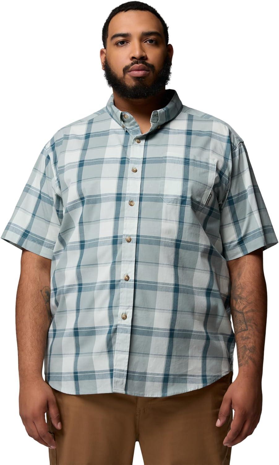imageColumbia Mens Rapid Rivers II Short Sleeve ShirtCrushed BlueBase Plaid