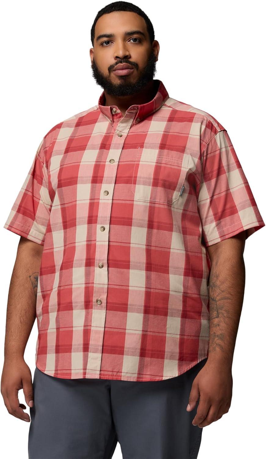 imageColumbia Mens Rapid Rivers II Short Sleeve ShirtWashed RedBase Plaid
