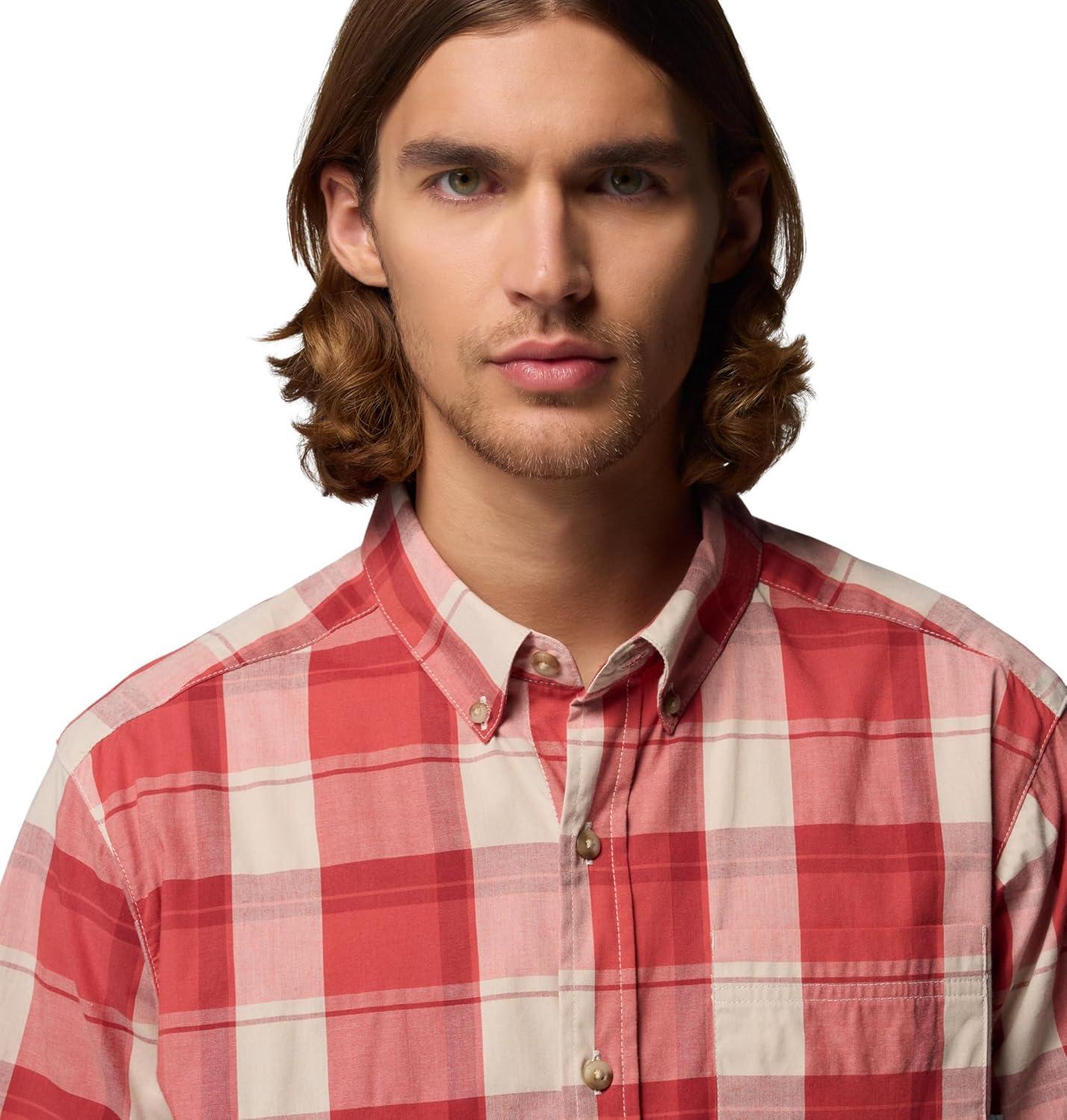 imageColumbia Mens Rapid Rivers II Short Sleeve ShirtWashed RedBase Plaid
