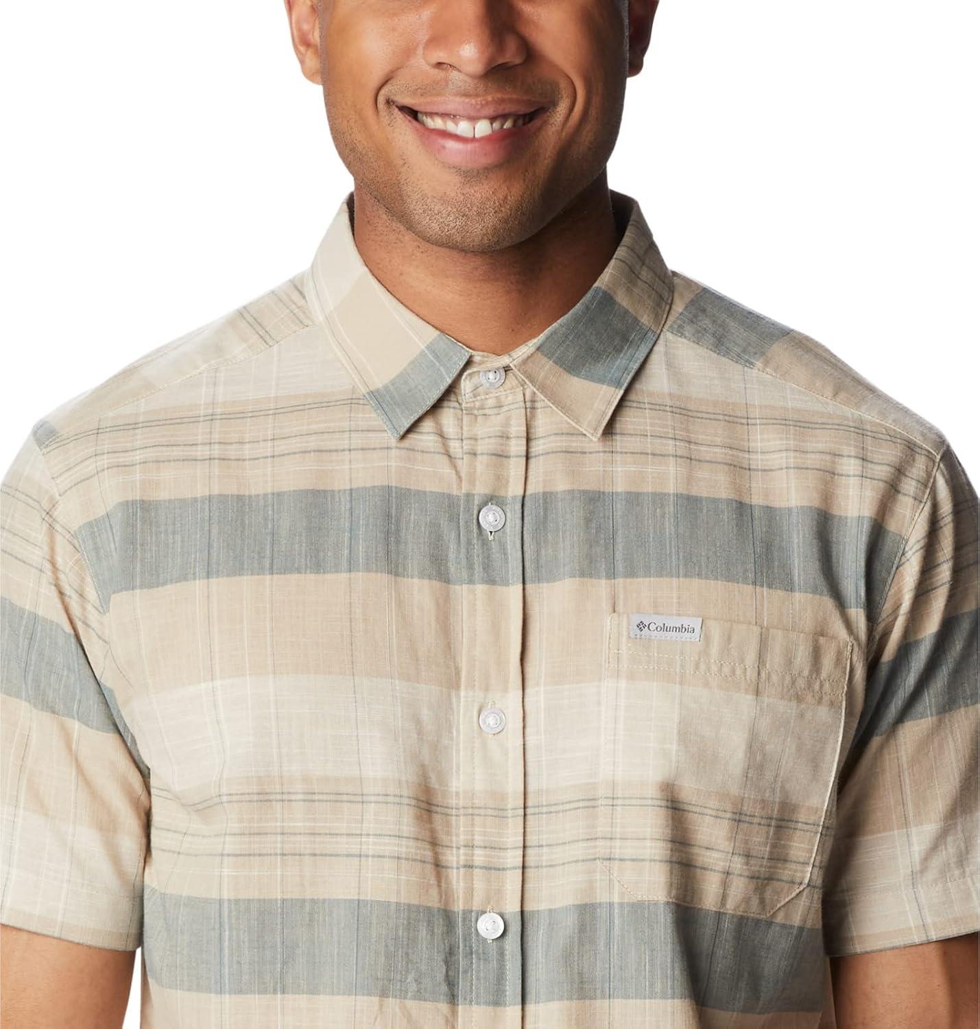 imageColumbia Mens Rapid Rivers Novelty Short SleeveAncient Fossil Scattered Stripe