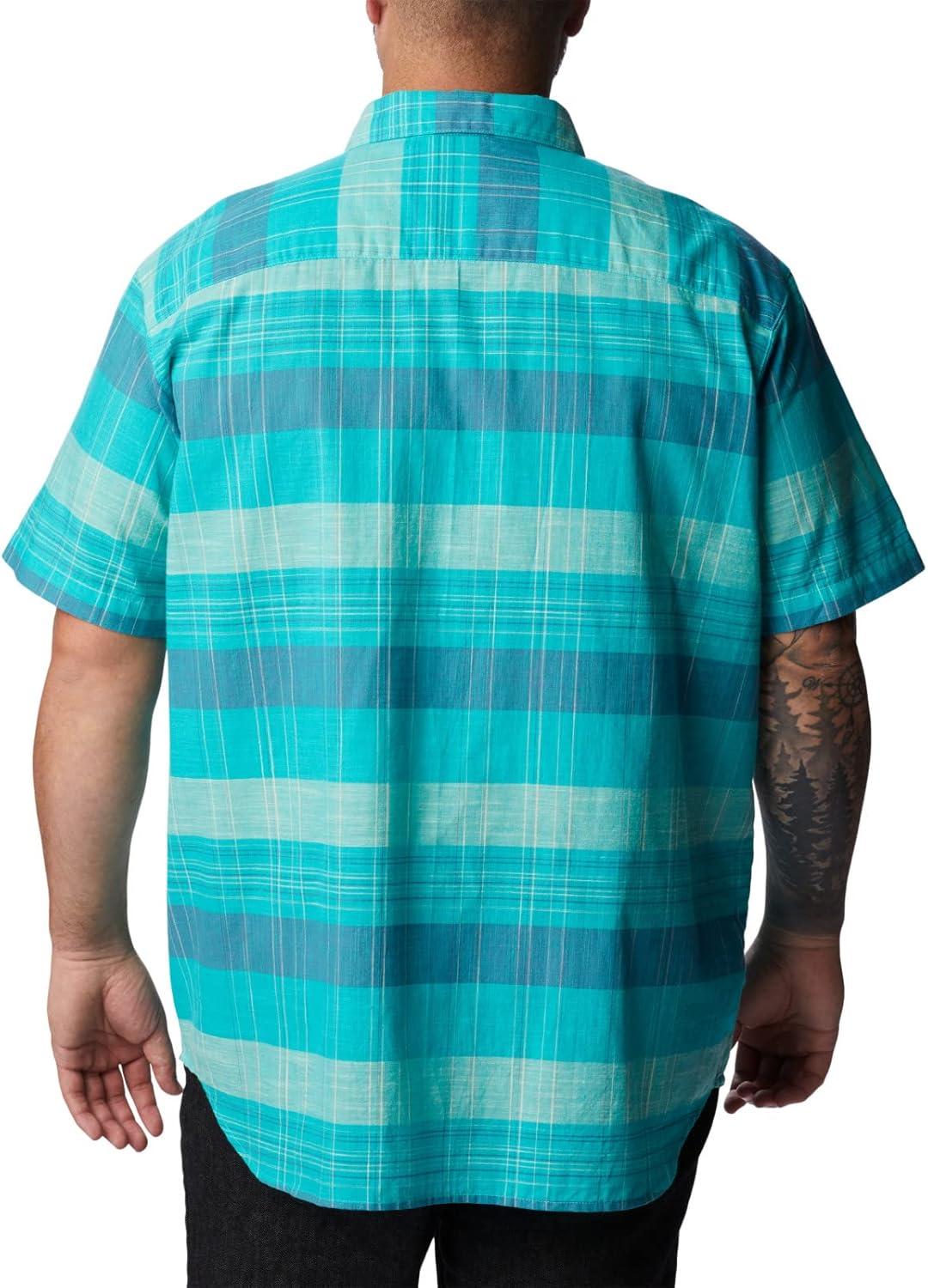 imageColumbia Mens Rapid Rivers Novelty Short SleeveBright Aqua Scattered Stripe
