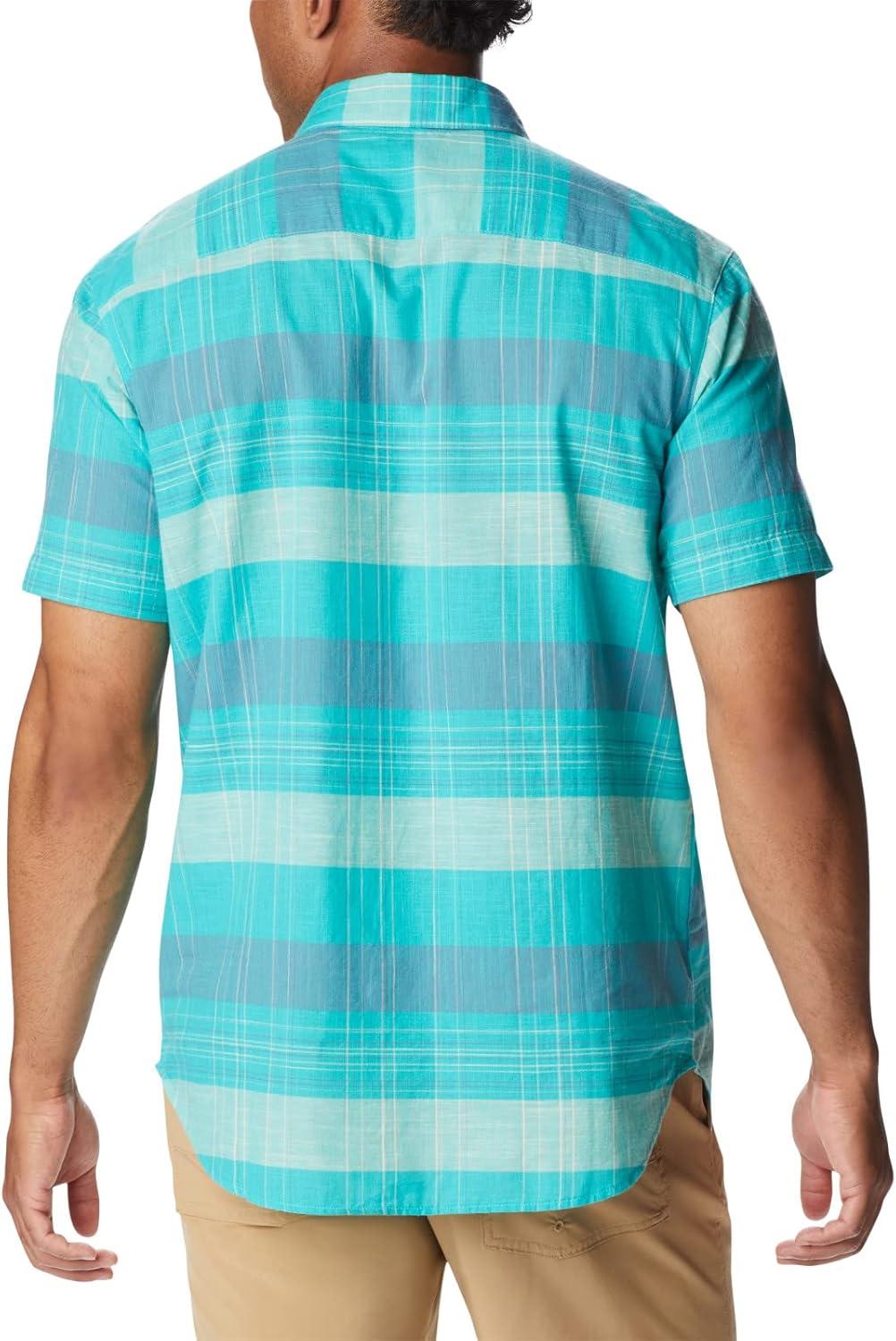 imageColumbia Mens Rapid Rivers Novelty Short SleeveBright Aqua Scattered Stripe