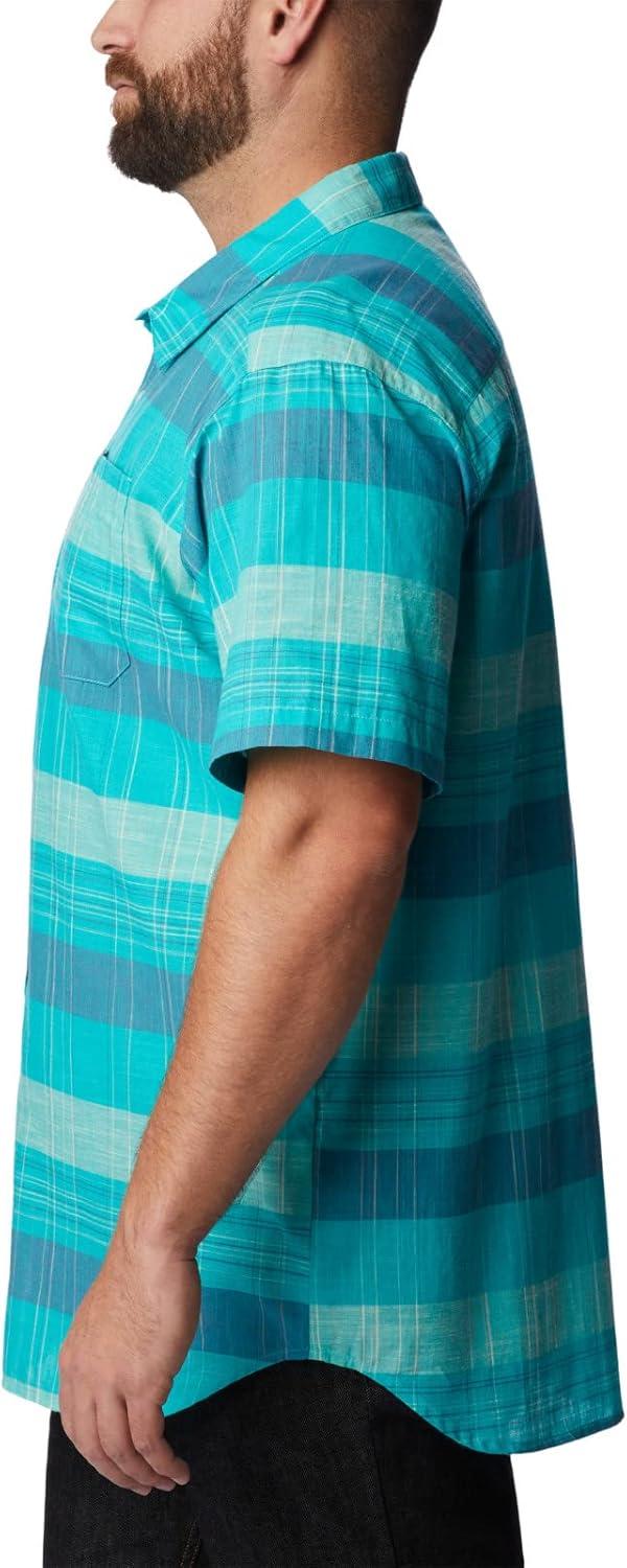 imageColumbia Mens Rapid Rivers Novelty Short SleeveBright Aqua Scattered Stripe