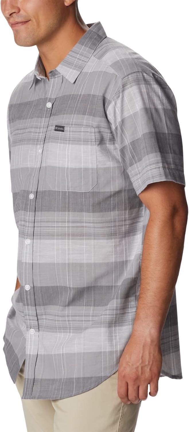 imageColumbia Mens Rapid Rivers Novelty Short SleeveColumbia Grey Scattered Stripe