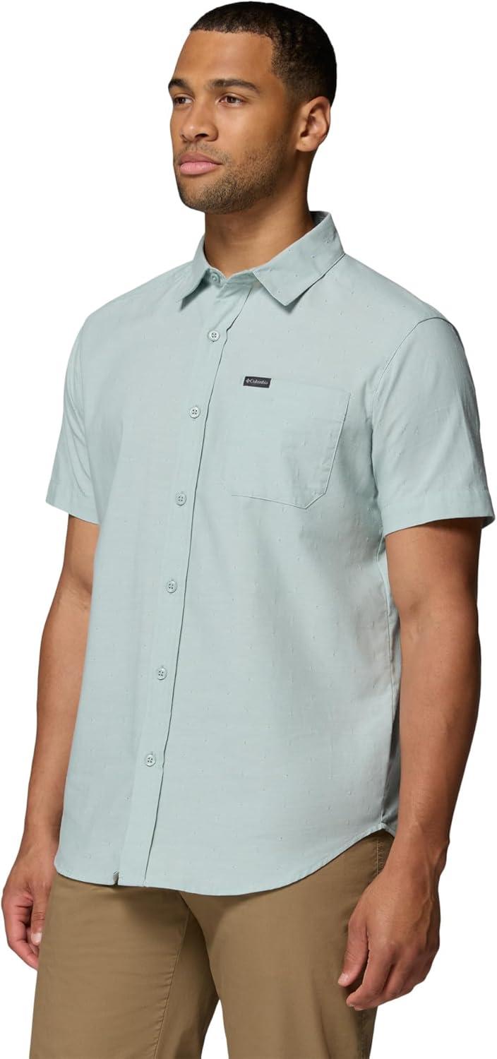 imageColumbia Mens Rapid Rivers Novelty Short SleeveCrushed BlueDiamond Dobby