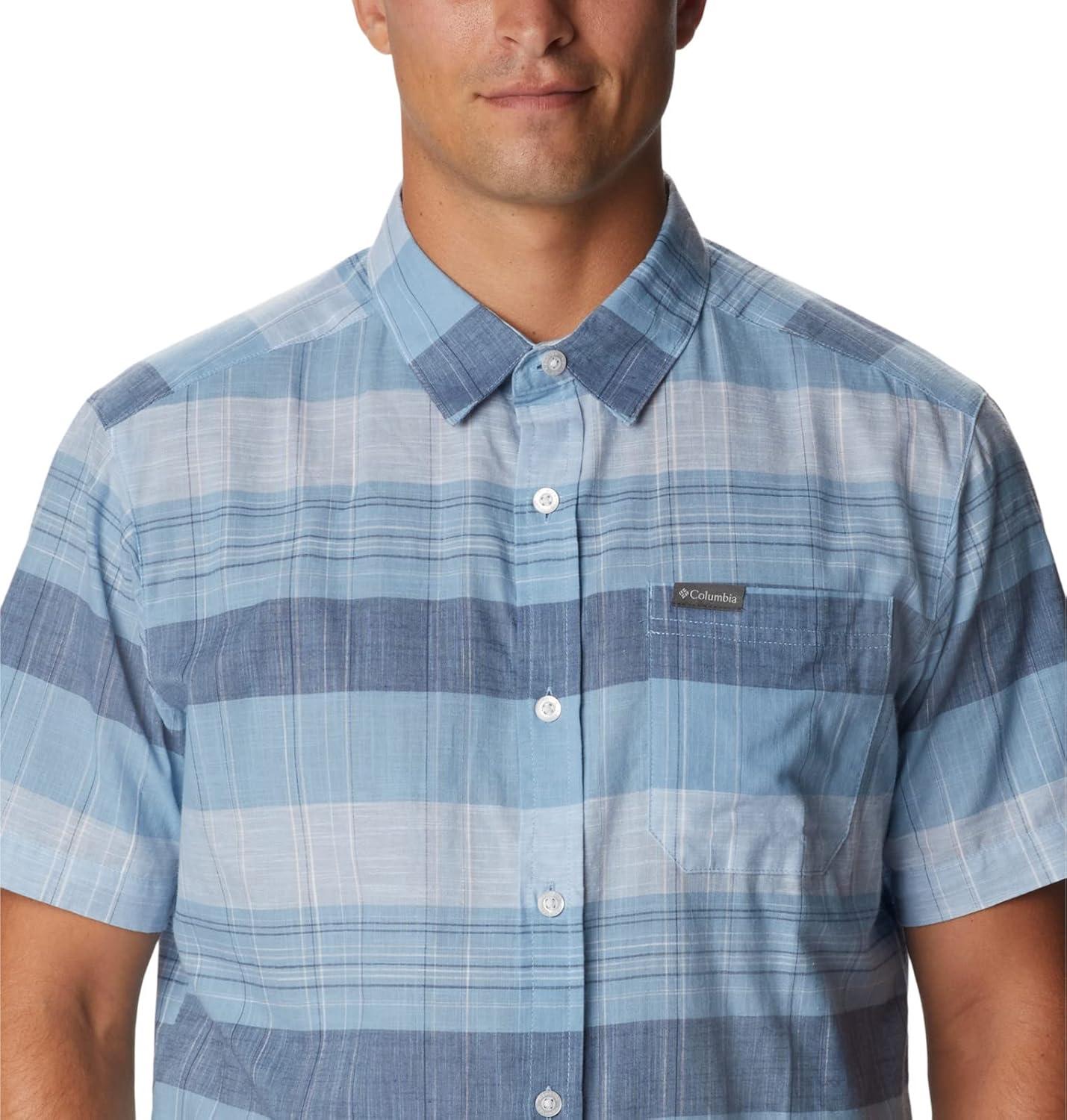 imageColumbia Mens Rapid Rivers Novelty Short SleeveJet Stream Scattered Stripe