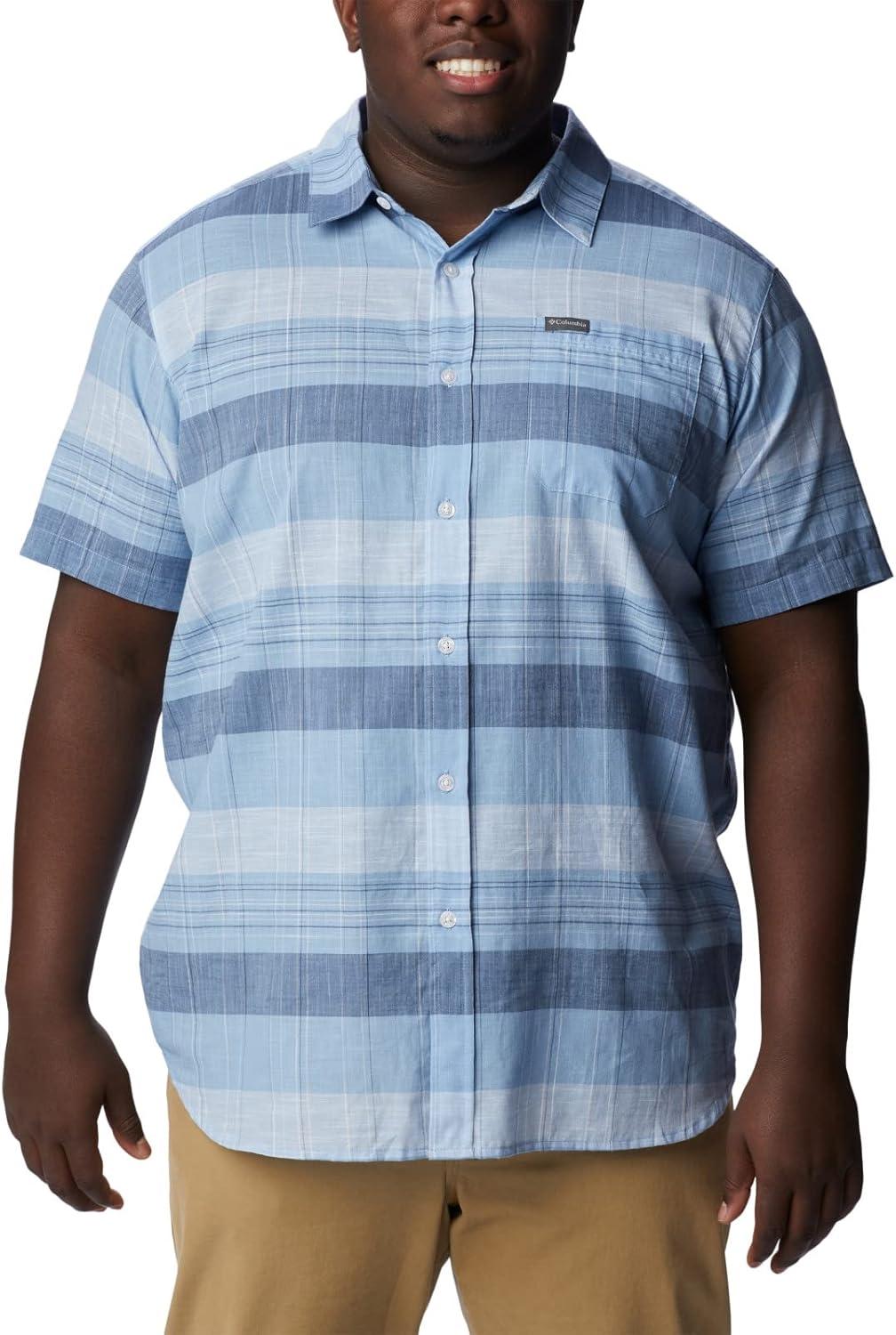 imageColumbia Mens Rapid Rivers Novelty Short SleeveJet Stream Scattered Stripe