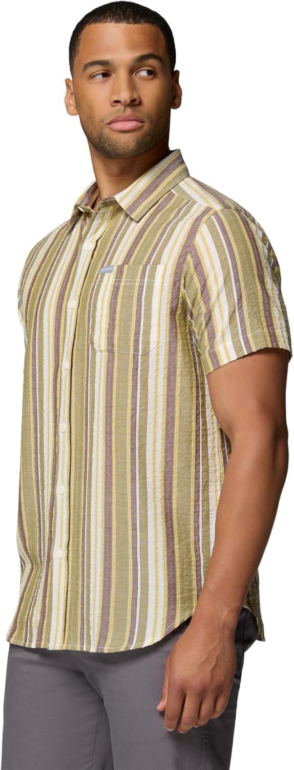 imageColumbia Mens Rapid Rivers Novelty Short SleeveMossy GreenIsle Stripe