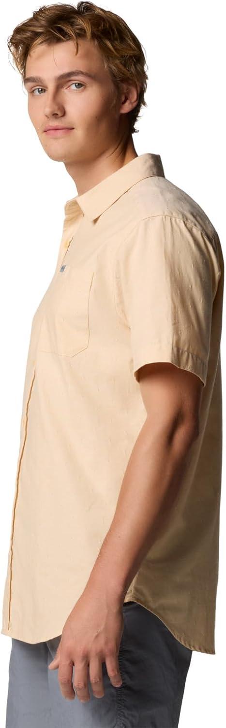 imageColumbia Mens Rapid Rivers Novelty Short SleeveSand Dune Diamond Dobby Chambray
