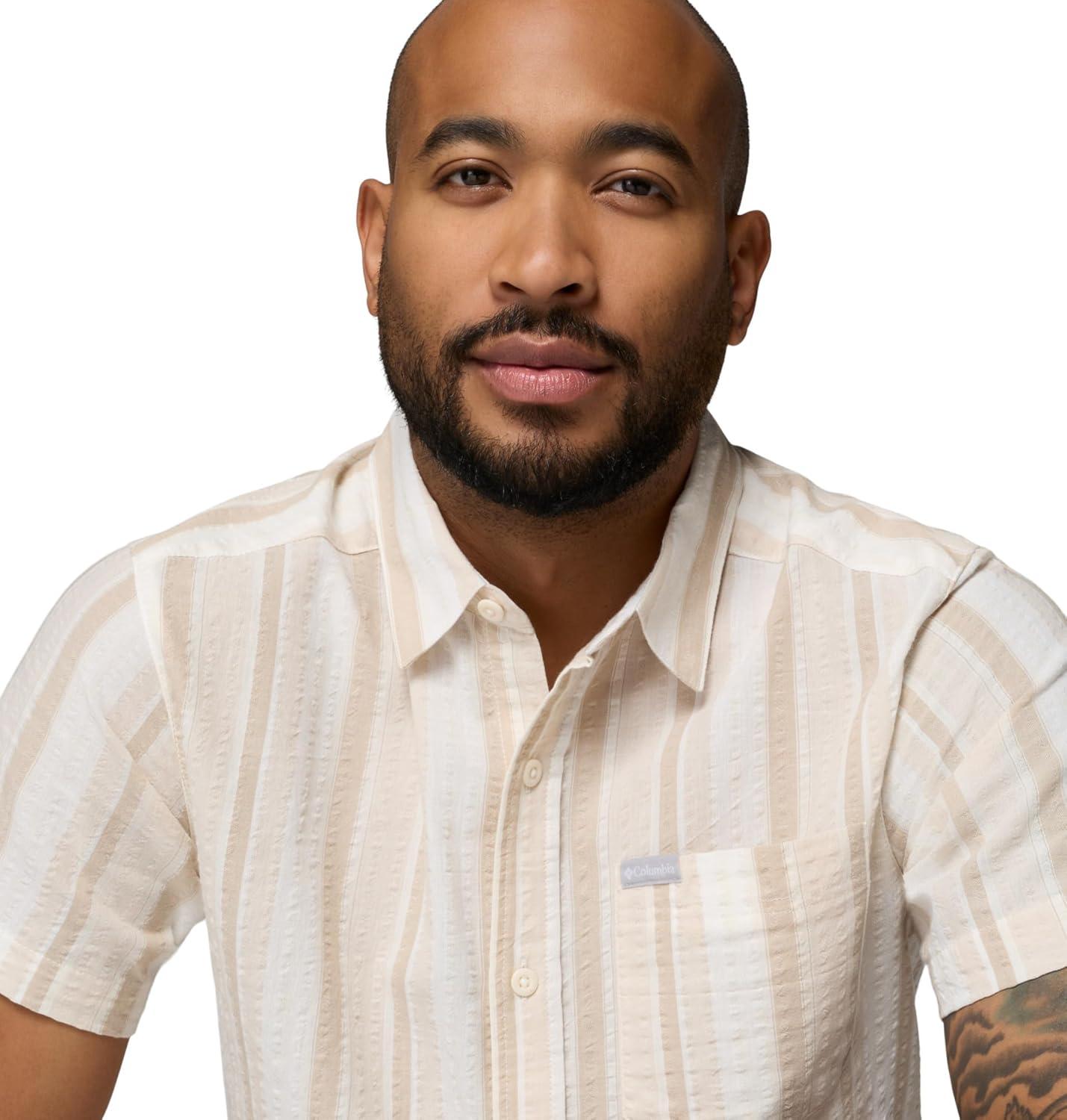 imageColumbia Mens Rapid Rivers Novelty Short SleeveSea SaltIsle Stripe