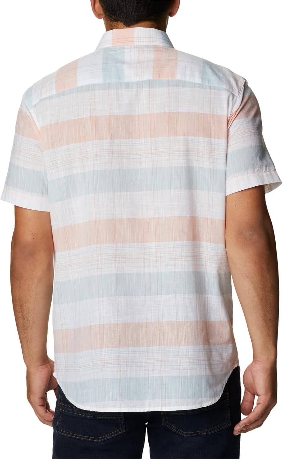 imageColumbia Mens Rapid Rivers Novelty Short SleeveWhite Scattered Stripe