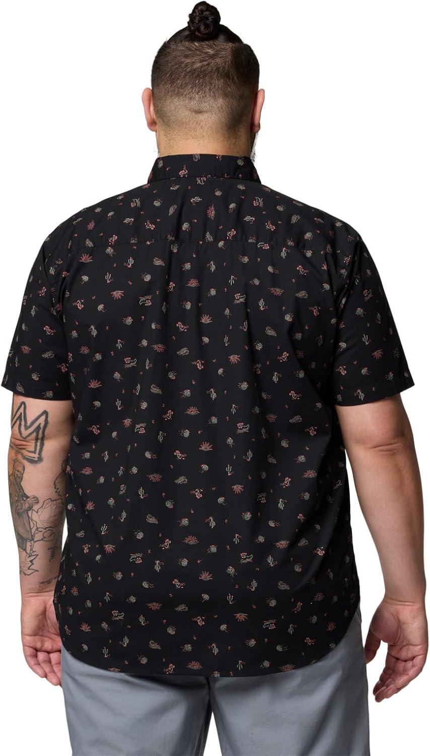 imageColumbia Mens Rapid Rivers Printed Short Sleeve Shirt Comfort StretchBlack Deserted