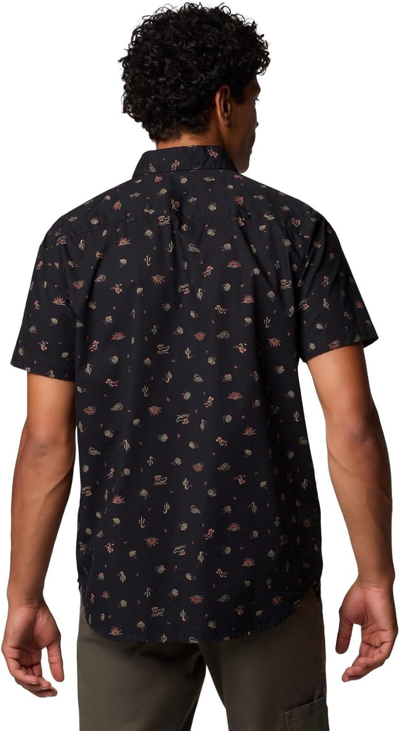 imageColumbia Mens Rapid Rivers Printed Short Sleeve Shirt Comfort StretchBlack Deserted