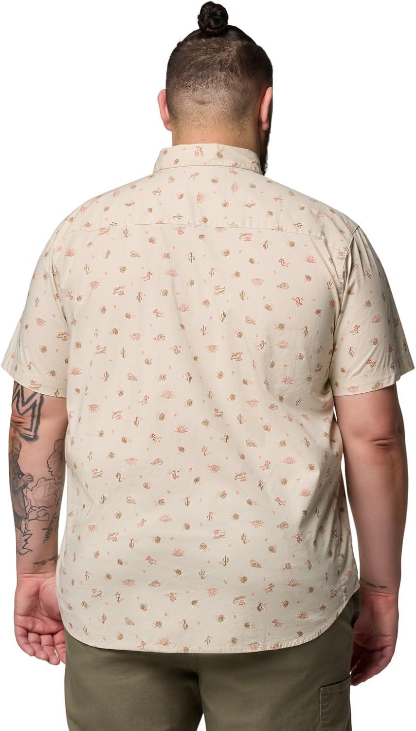 imageColumbia Mens Rapid Rivers Printed Short Sleeve Shirt Comfort StretchDark Stone Deserted