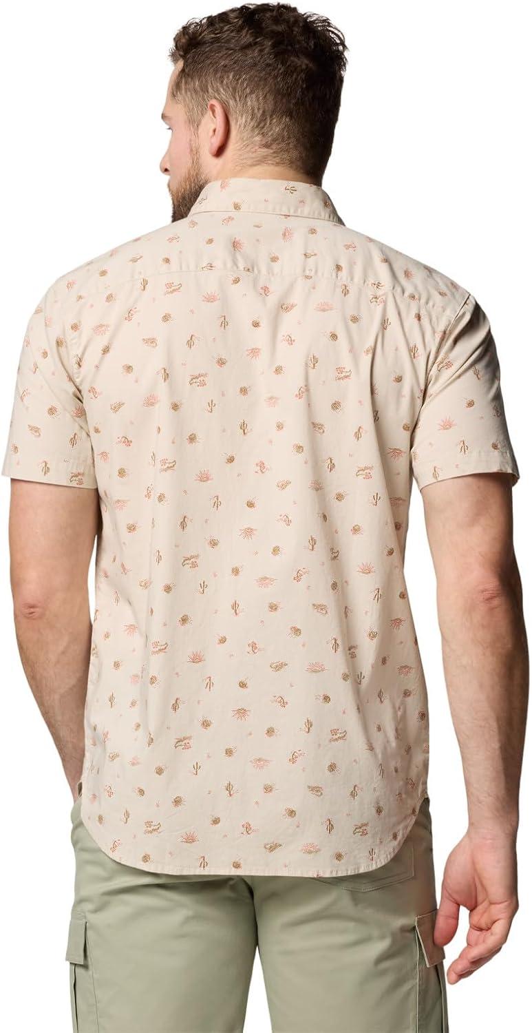 imageColumbia Mens Rapid Rivers Printed Short Sleeve Shirt Comfort StretchDark Stone Deserted