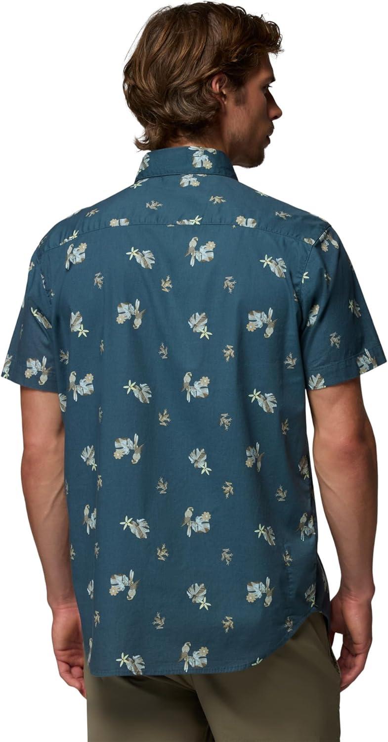 imageColumbia Mens Rapid Rivers Printed Short Sleeve Shirt Comfort StretchEverblueMacaws
