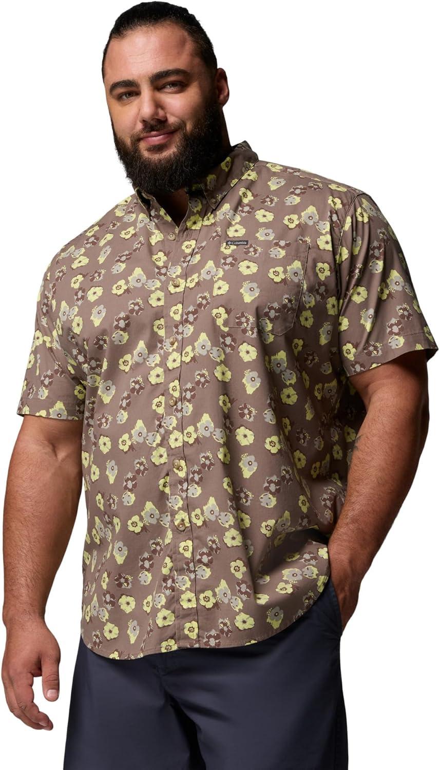 imageColumbia Mens Rapid Rivers Printed Short Sleeve Shirt Comfort StretchIronFloweret