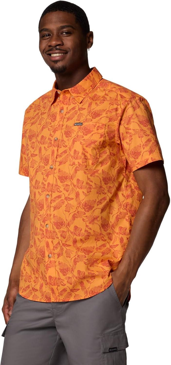 imageColumbia Mens Rapid Rivers Printed Short Sleeve Shirt Comfort StretchKoi Vined