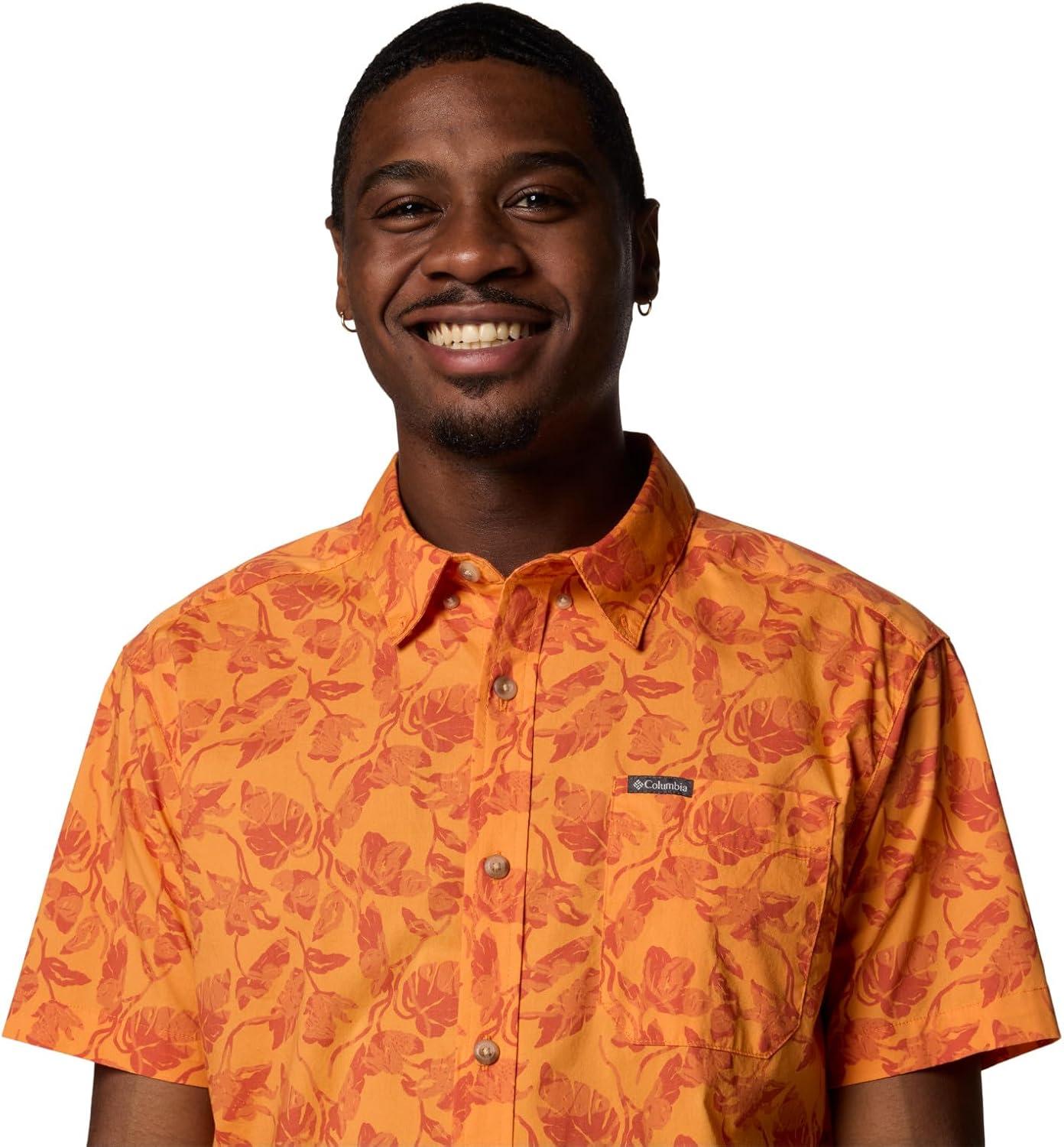 imageColumbia Mens Rapid Rivers Printed Short Sleeve Shirt Comfort StretchKoi Vined