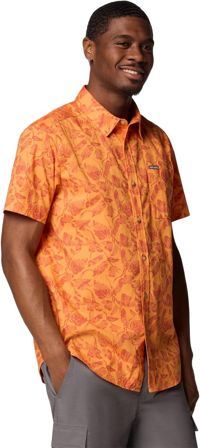 imageColumbia Mens Rapid Rivers Printed Short Sleeve Shirt Comfort StretchKoi Vined
