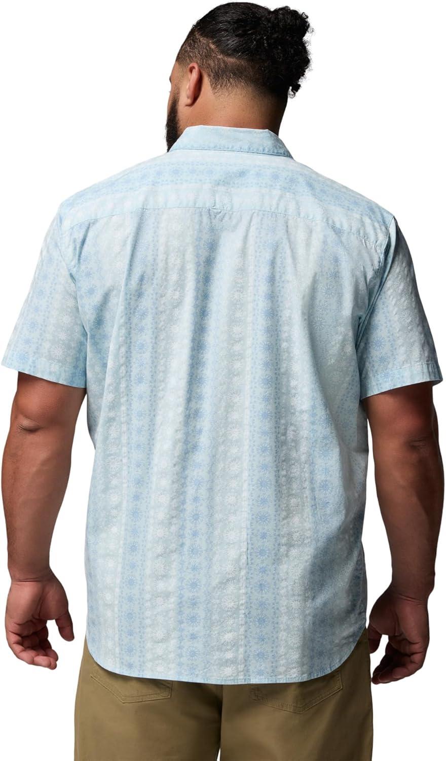 imageColumbia Mens Rapid Rivers Printed Short Sleeve Shirt Comfort StretchMarine LightWildflower