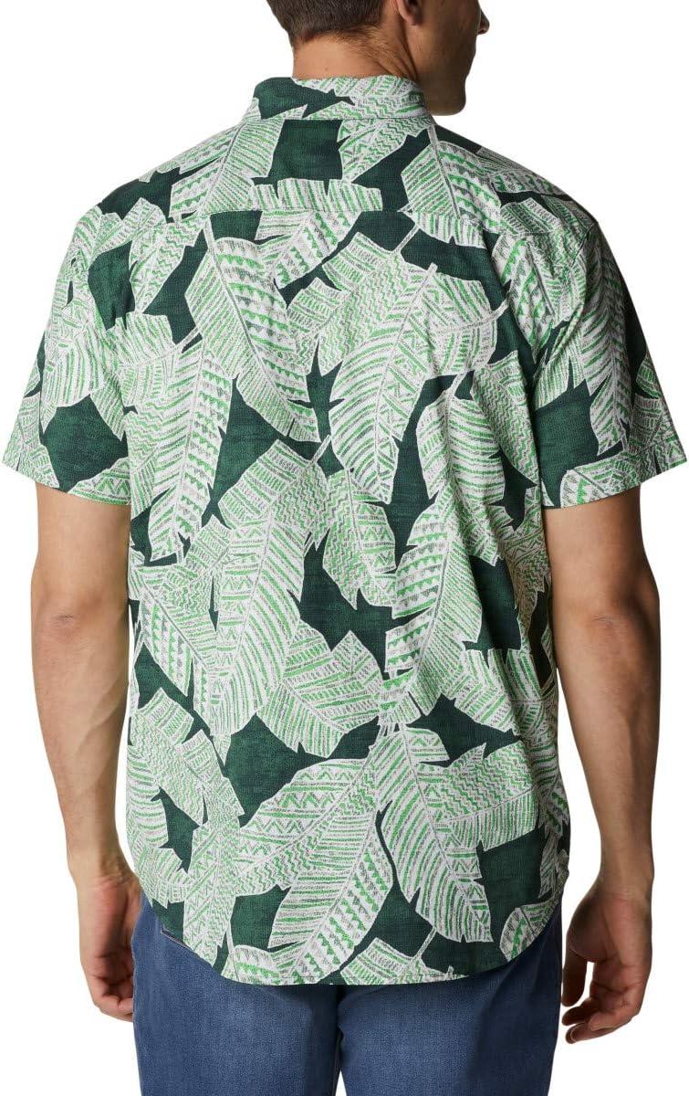 imageColumbia Mens Rapid Rivers Printed Short Sleeve Shirt Comfort StretchRain Forest Its Bananas Print