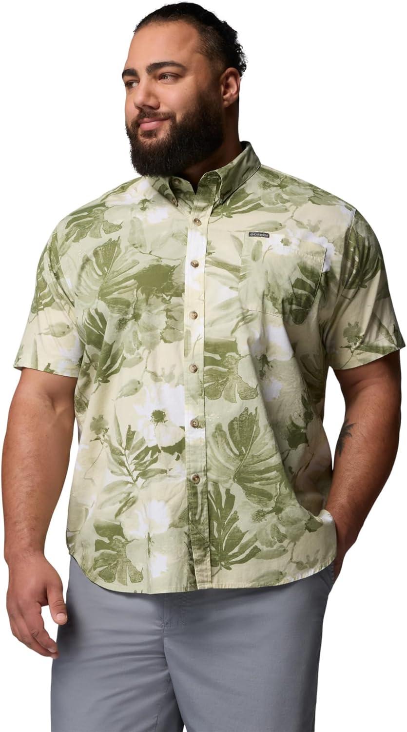 imageColumbia Mens Rapid Rivers Printed Short Sleeve Shirt Comfort StretchSafariFlowerblur