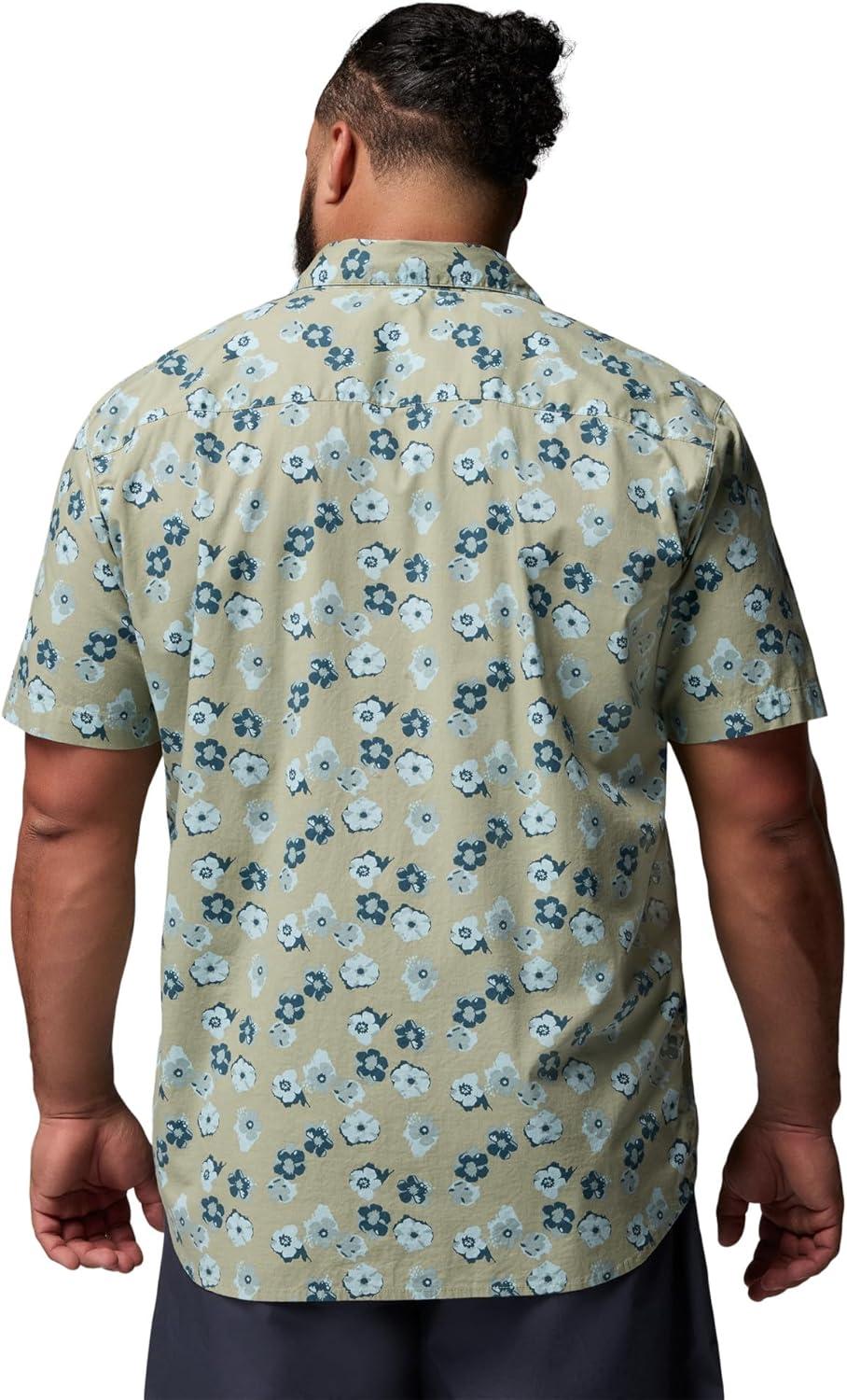 imageColumbia Mens Rapid Rivers Printed Short Sleeve Shirt Comfort StretchSafariFloweret