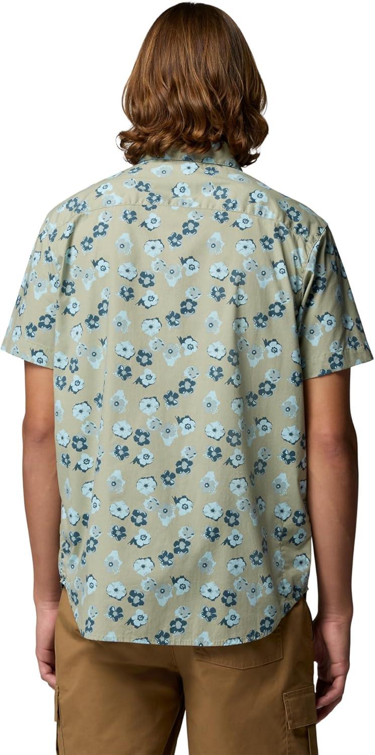 imageColumbia Mens Rapid Rivers Printed Short Sleeve Shirt Comfort StretchSafariFloweret