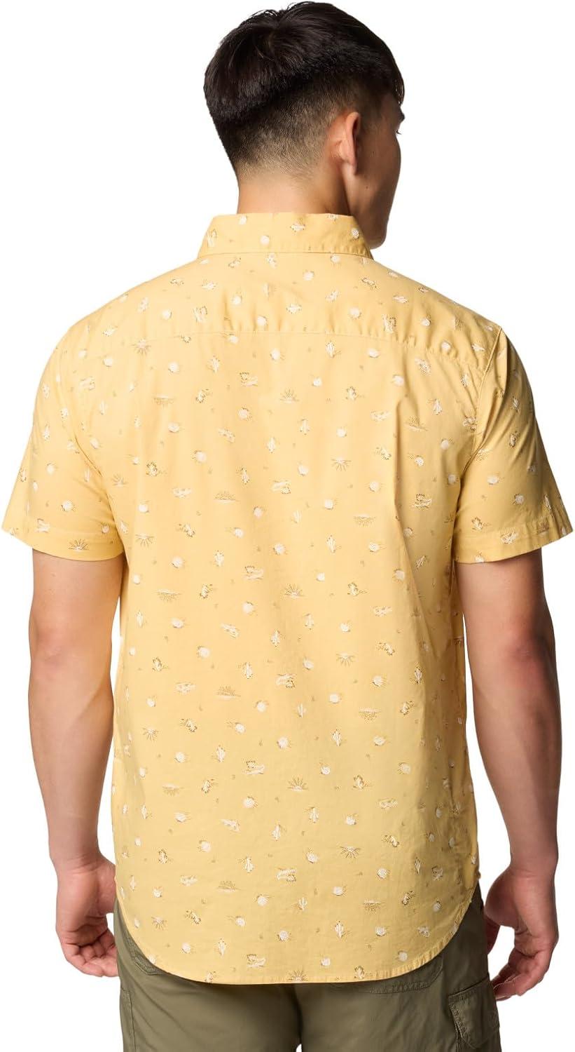 imageColumbia Mens Rapid Rivers Printed Short Sleeve Shirt Comfort StretchSand Dune Deserted