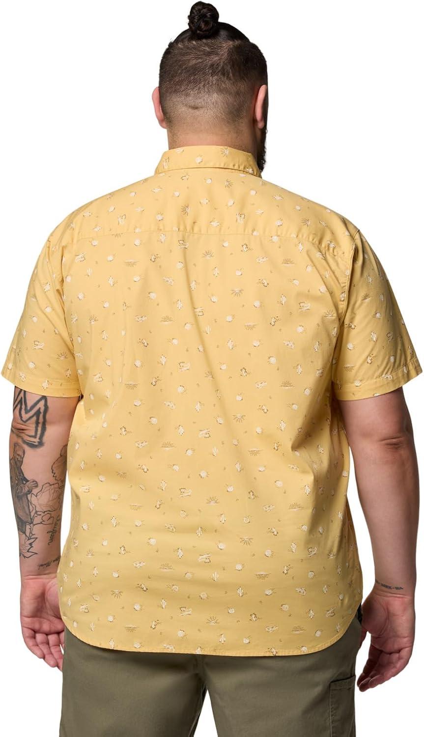 imageColumbia Mens Rapid Rivers Printed Short Sleeve Shirt Comfort StretchSand Dune Deserted
