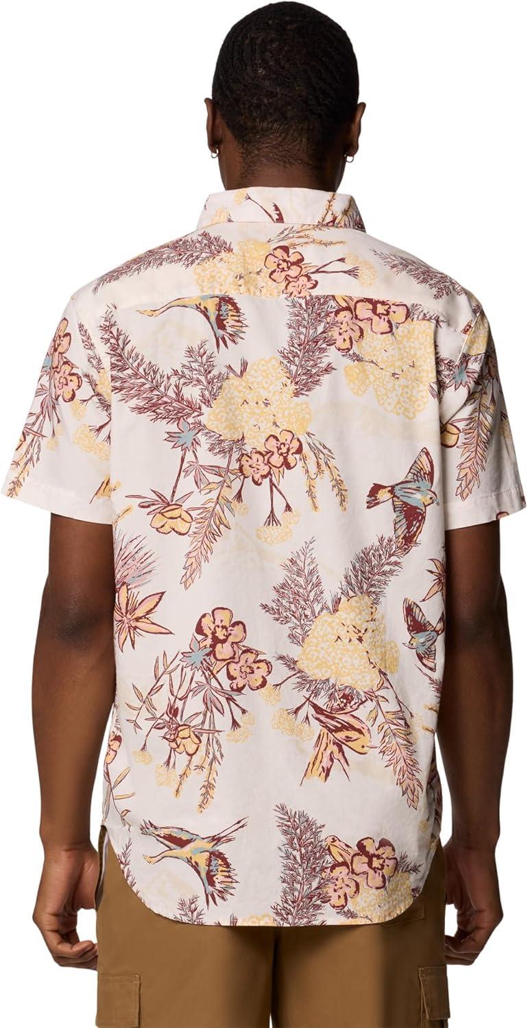 imageColumbia Mens Rapid Rivers Printed Short Sleeve Shirt Comfort StretchSea Salt Outbacked
