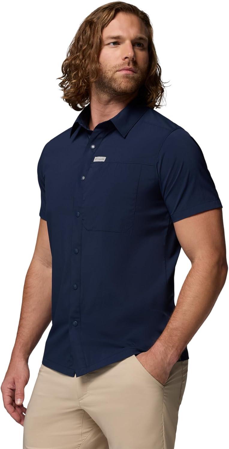 imageColumbia Mens Sage Peak Woven Short Sleeve ShirtCollegiate Navy
