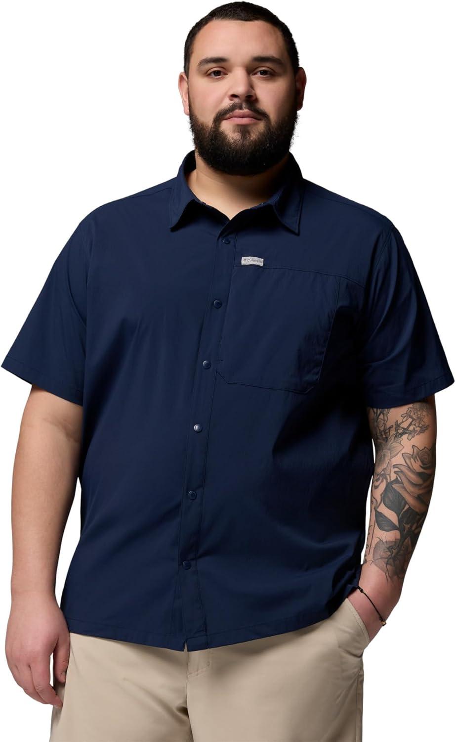 imageColumbia Mens Sage Peak Woven Short Sleeve ShirtCollegiate Navy