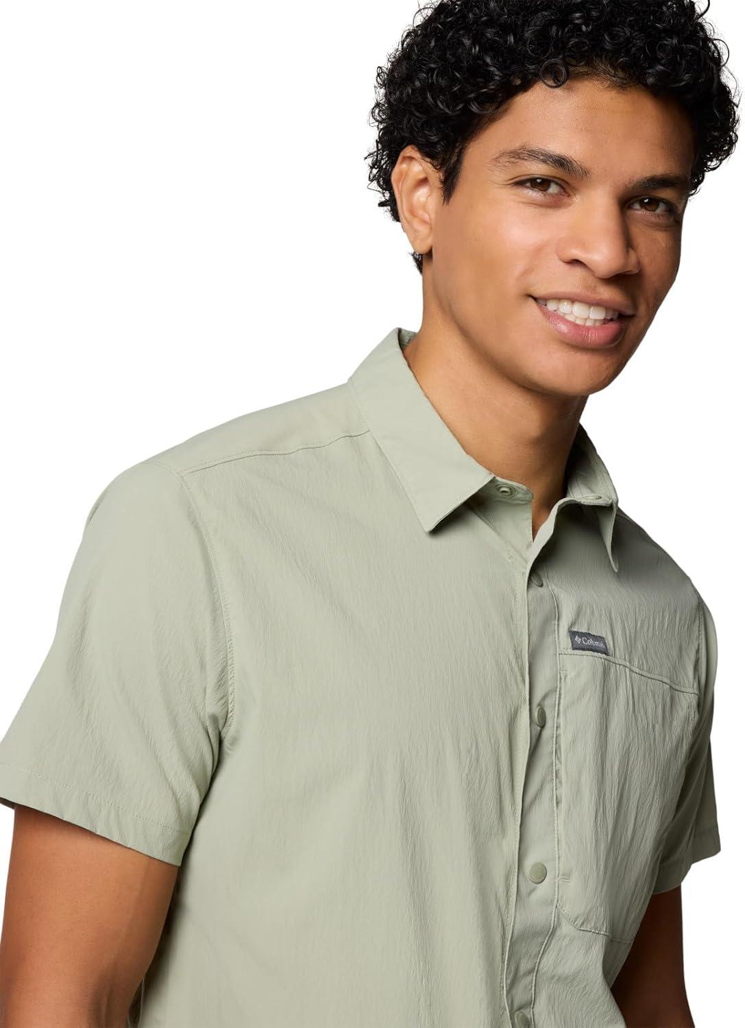 imageColumbia Mens Sage Peak Woven Short Sleeve ShirtSafari