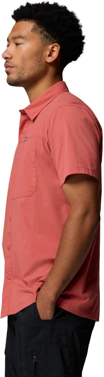 imageColumbia Mens Sage Peak Woven Short Sleeve ShirtWashed Red