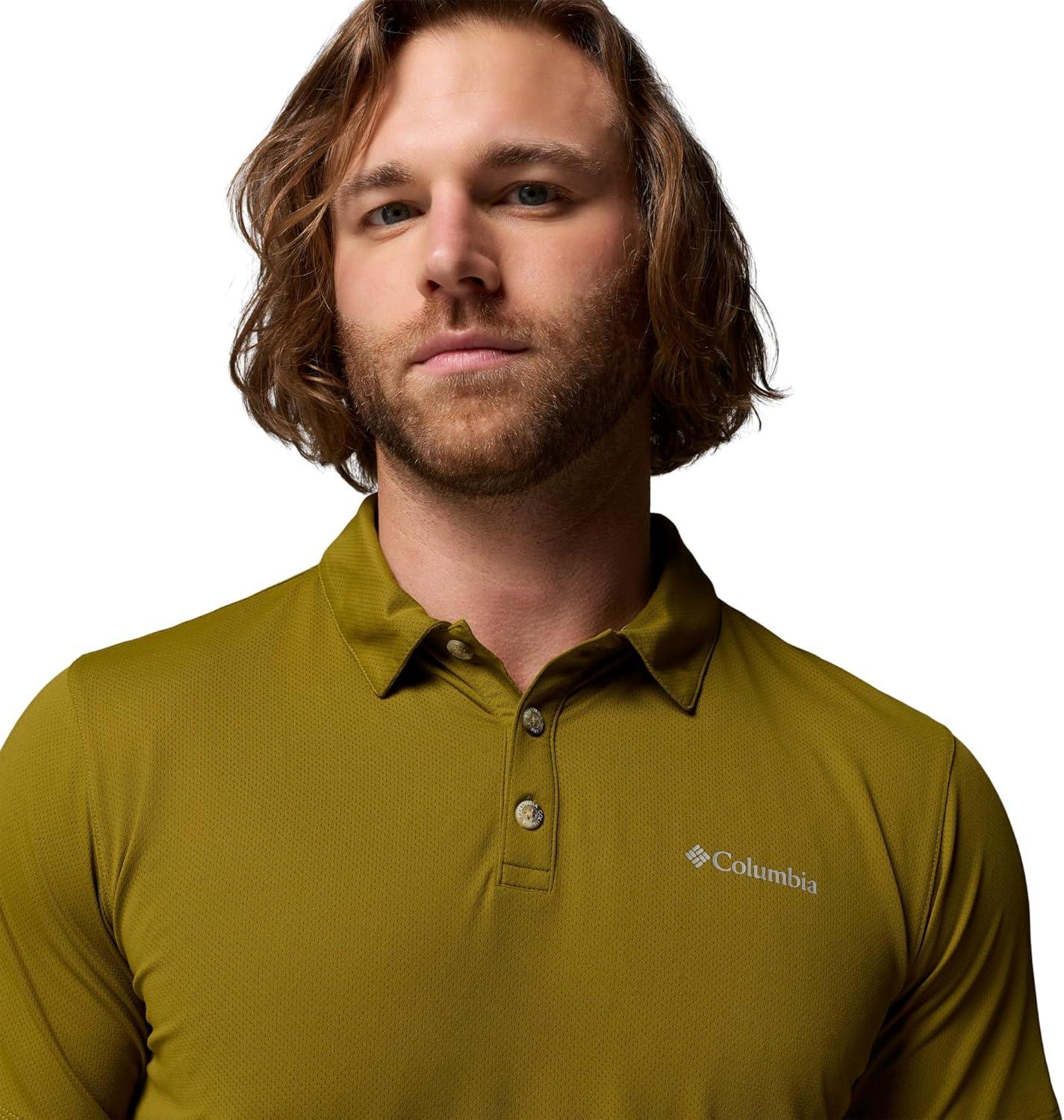 imageColumbia Mens Tech Trail Utility PoloMossy Green