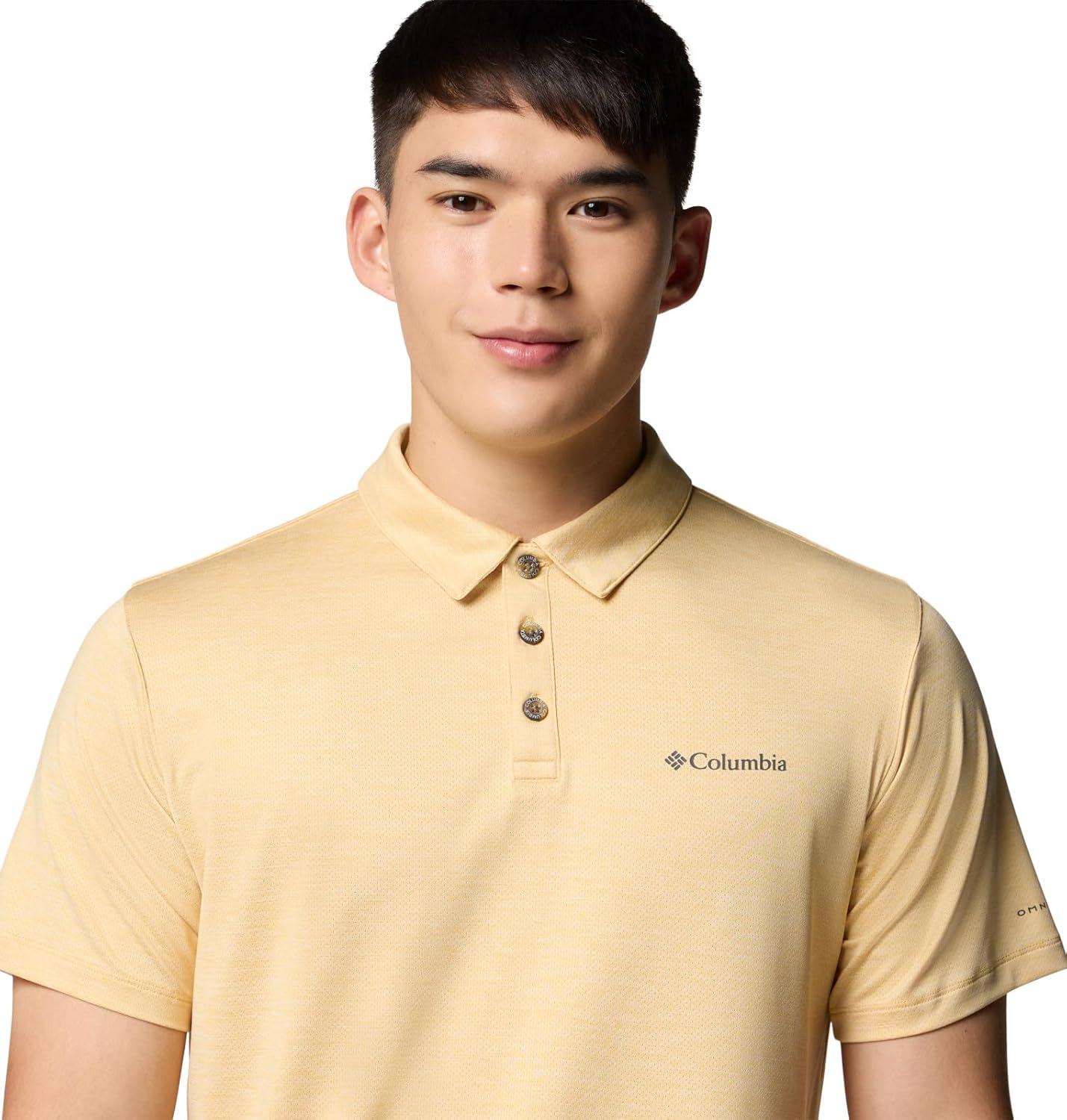 imageColumbia Mens Tech Trail Utility PoloSand Dune Heather