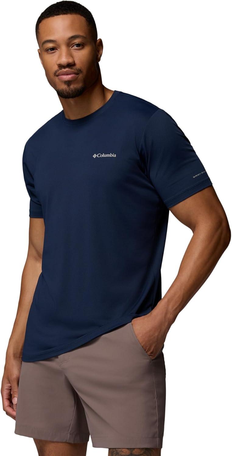 imageColumbia Mens Tech Trail Utility Short Sleeve CrewCollegiate Navy