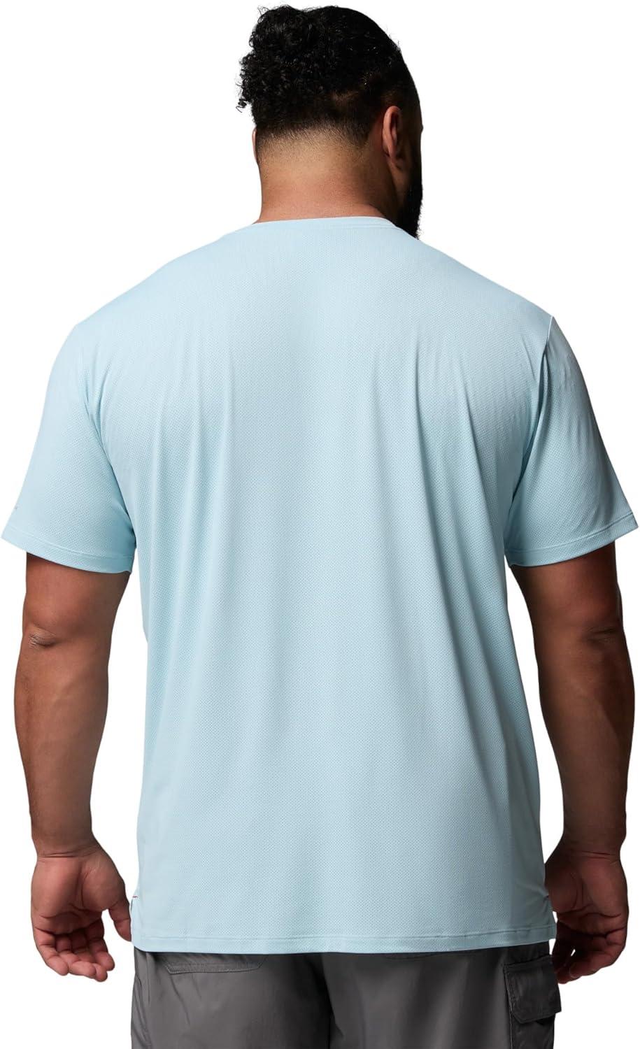 imageColumbia Mens Tech Trail Utility Short Sleeve CrewMarine Light