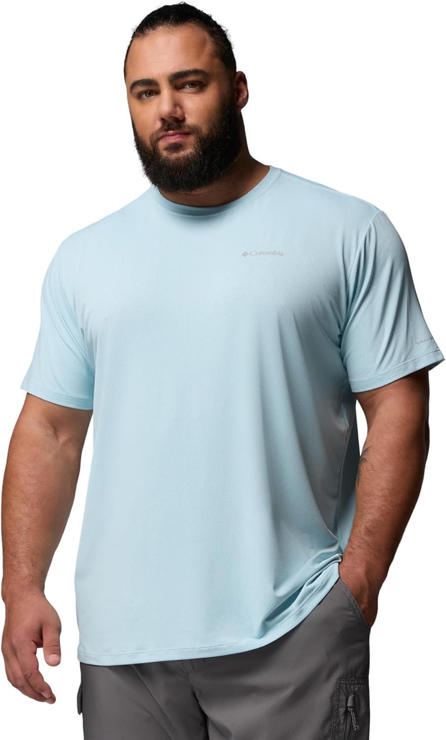 imageColumbia Mens Tech Trail Utility Short Sleeve CrewMarine Light