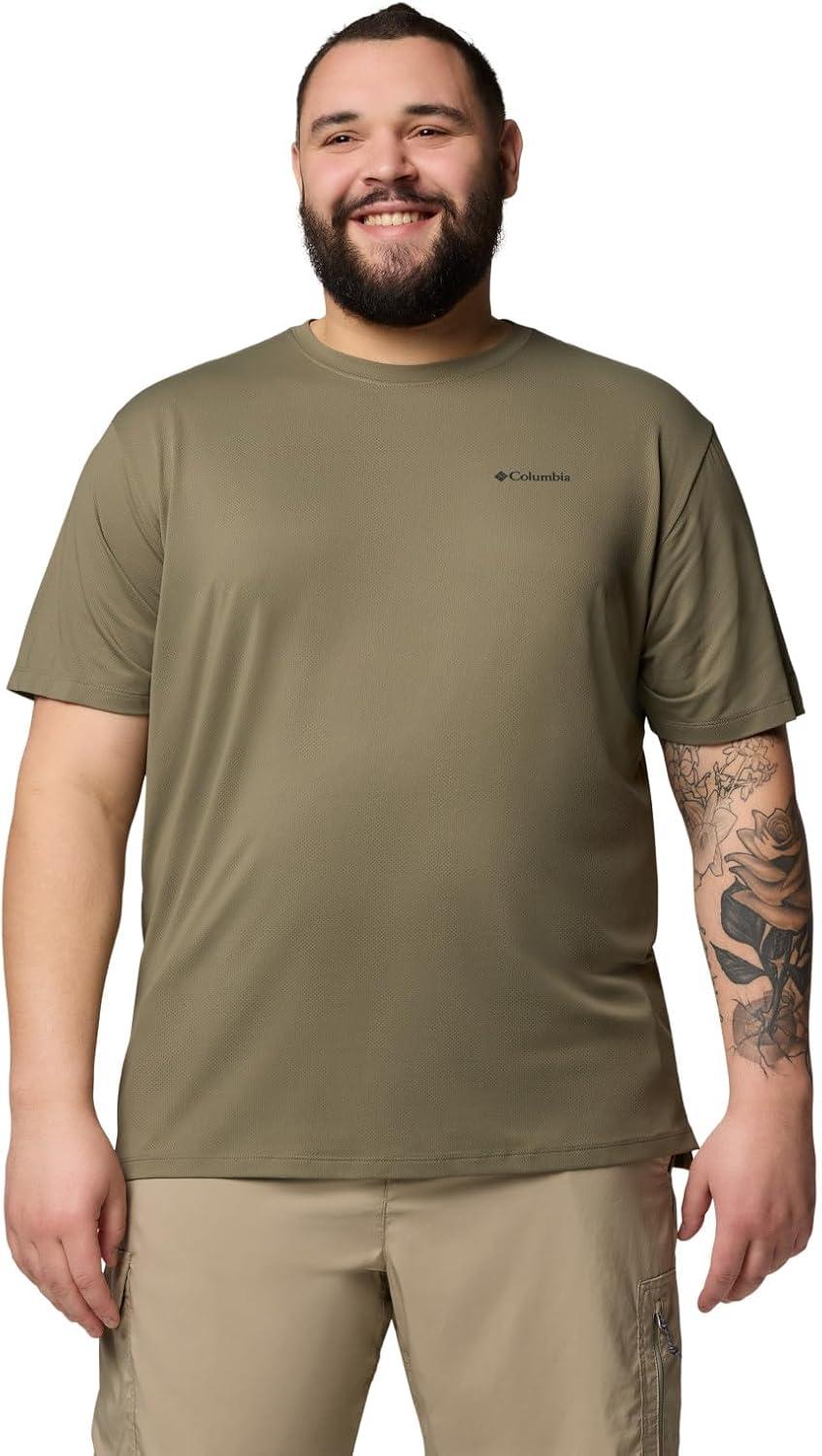 imageColumbia Mens Tech Trail Utility Short Sleeve CrewStone Green