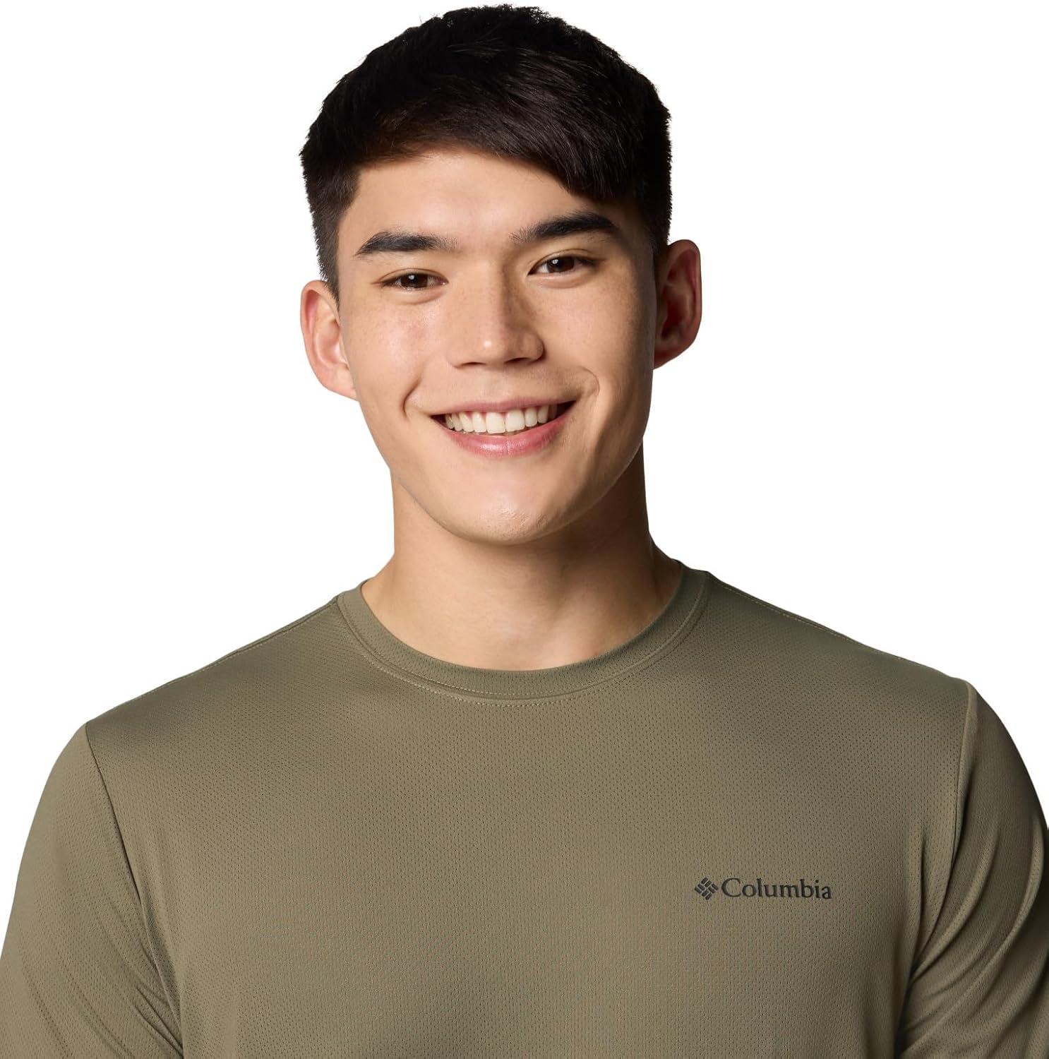 imageColumbia Mens Tech Trail Utility Short Sleeve CrewStone Green